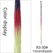 Load image into Gallery viewer, 5 Strands Synthetic 20 36inch Handmade Dreadlocks Hair Extensions Crochet Braid Hairpiece For Women/Men Pink Blue Crochet Hair