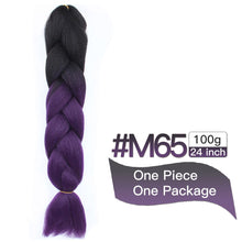 Load image into Gallery viewer, MSTN Synthetic Hair Ombre Long Straight Fake Braiding Hair Extension for Braids Jumbo Hair Hazel Braids Pink Hair Extensions