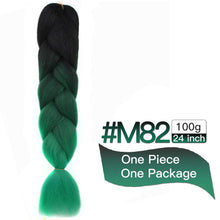 Load image into Gallery viewer, MSTN Synthetic Hair Ombre Long Straight Fake Braiding Hair Extension for Braids Jumbo Hair Hazel Braids Pink Hair Extensions