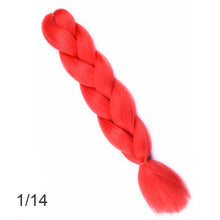 Load image into Gallery viewer, 24Inch Synthetic Long Jumbo Ombre Braiding Hair  For Women Colorful Braids 100g Rainbow Hair Gray  Black Trend Way