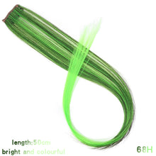 Load image into Gallery viewer, Lupu Synthetic Colorful Highlight Rainbow Hair Extensions Clip In One Piece 22 Inches Long Straight False Hair Pieces For Women