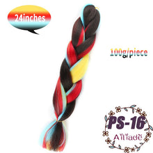 Load image into Gallery viewer, AILIADE 24 inch Jumbo Braids Long Ombre Synthetic High Temperature Braiding Kanekalon Hair Extensions African White Black Women