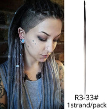 Load image into Gallery viewer, 5 Strands Synthetic 20 36inch Handmade Dreadlocks Hair Extensions Crochet Braid Hairpiece For Women/Men Pink Blue Crochet Hair