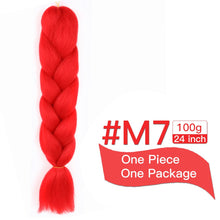 Load image into Gallery viewer, MSTN Synthetic Hair Ombre Long Straight Fake Braiding Hair Extension for Braids Jumbo Hair Hazel Braids Pink Hair Extensions