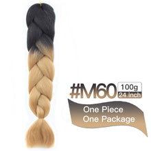 Load image into Gallery viewer, MSTN Synthetic Hair Ombre Long Straight Fake Braiding Hair Extension for Braids Jumbo Hair Hazel Braids Pink Hair Extensions