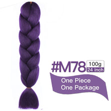 Load image into Gallery viewer, MSTN Synthetic Hair Ombre Long Straight Fake Braiding Hair Extension for Braids Jumbo Hair Hazel Braids Pink Hair Extensions