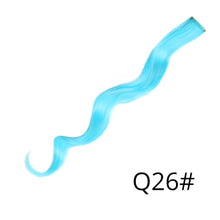 Load image into Gallery viewer, Alileader Synthetic Wavy One Clip In Hair Rainbow Color Curly Clip In One Piece Hair Extensions More Durable Long Curly Hairs