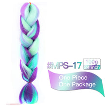 Load image into Gallery viewer, MSTN Synthetic Hair Ombre Long Straight Fake Braiding Hair Extension for Braids Jumbo Hair Hazel Braids Pink Hair Extensions