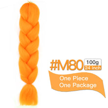 Load image into Gallery viewer, MSTN Synthetic Hair Ombre Long Straight Fake Braiding Hair Extension for Braids Jumbo Hair Hazel Braids Pink Hair Extensions