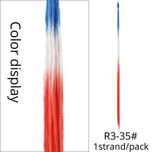 Load image into Gallery viewer, 5 Strands Synthetic 20 36inch Handmade Dreadlocks Hair Extensions Crochet Braid Hairpiece For Women/Men Pink Blue Crochet Hair