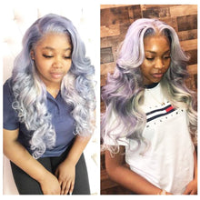Load image into Gallery viewer, Grey Bundles Human Hair Peruvian Body Wave Human Hair Bundles Grey Body Wave Remy Hair Extensions Dorisy Hair