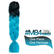 Load image into Gallery viewer, MSTN Synthetic Hair Ombre Long Straight Fake Braiding Hair Extension for Braids Jumbo Hair Hazel Braids Pink Hair Extensions