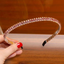 Load image into Gallery viewer, LEVAO Crystal Beaded Headband Head on Women Hairbands Handmade Shiny Rhinestone Hair Hoop Bands Bezel Girls Hair Ornament