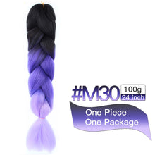 Load image into Gallery viewer, MSTN Synthetic Hair Ombre Long Straight Fake Braiding Hair Extension for Braids Jumbo Hair Hazel Braids Pink Hair Extensions