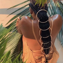 Load image into Gallery viewer, 3Pcs Fashion 10cm Metal Big Round CC Hair Braid Rings Accessories Clips for Women Hoop Circle Hair Extensions Rings Hair