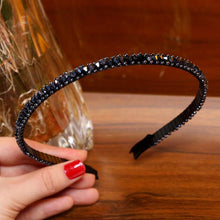 Load image into Gallery viewer, LEVAO Crystal Beaded Headband Head on Women Hairbands Handmade Shiny Rhinestone Hair Hoop Bands Bezel Girls Hair Ornament