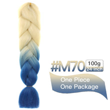 Load image into Gallery viewer, MSTN Synthetic Hair Ombre Long Straight Fake Braiding Hair Extension for Braids Jumbo Hair Hazel Braids Pink Hair Extensions