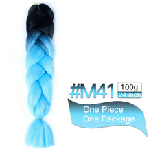 Load image into Gallery viewer, MSTN Synthetic Hair Ombre Long Straight Fake Braiding Hair Extension for Braids Jumbo Hair Hazel Braids Pink Hair Extensions