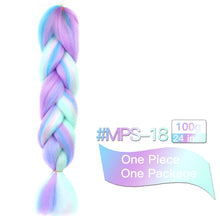 Load image into Gallery viewer, MSTN Synthetic Hair Ombre Long Straight Fake Braiding Hair Extension for Braids Jumbo Hair Hazel Braids Pink Hair Extensions