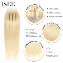 Load image into Gallery viewer, Peruvian Body Wave 613 Lace Closure Wig 150% Density ISEE HAIR Body Wave Honey Blonde 13X4 Lace Front Human Hair Wigs For Women