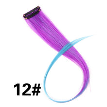 Load image into Gallery viewer, Alileader Synthetic 87Colors 20inch Clip-on Hair Extensions Single Clip In One Piece Hair Extension Ombre Hairpieces Women Girl