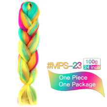 Load image into Gallery viewer, MSTN Synthetic Hair Ombre Long Straight Fake Braiding Hair Extension for Braids Jumbo Hair Hazel Braids Pink Hair Extensions