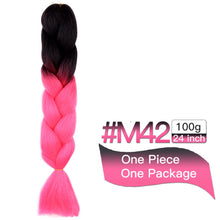Load image into Gallery viewer, MSTN Synthetic Hair Ombre Long Straight Fake Braiding Hair Extension for Braids Jumbo Hair Hazel Braids Pink Hair Extensions