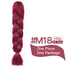 Load image into Gallery viewer, MSTN Synthetic Hair Ombre Long Straight Fake Braiding Hair Extension for Braids Jumbo Hair Hazel Braids Pink Hair Extensions