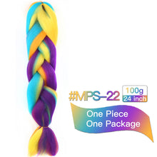 Load image into Gallery viewer, MSTN Synthetic Hair Ombre Long Straight Fake Braiding Hair Extension for Braids Jumbo Hair Hazel Braids Pink Hair Extensions