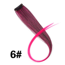Load image into Gallery viewer, Alileader Synthetic 87Colors 20inch Clip-on Hair Extensions Single Clip In One Piece Hair Extension Ombre Hairpieces Women Girl