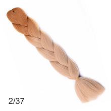 Load image into Gallery viewer, 24Inch Synthetic Long Jumbo Ombre Braiding Hair  For Women Colorful Braids 100g Rainbow Hair Gray  Black Trend Way
