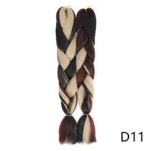Load image into Gallery viewer, Aigemei 24'' Inter-color Jumbo Braids Long Synthetic Braiding Hair Crochet Braid Hair Extensions Red Yellow Blue Mix Color