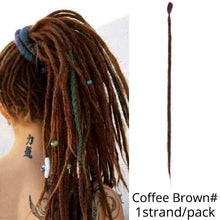 Load image into Gallery viewer, 5 Strands Synthetic 20 36inch Handmade Dreadlocks Hair Extensions Crochet Braid Hairpiece For Women/Men Pink Blue Crochet Hair