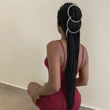 Load image into Gallery viewer, 3Pcs Fashion 10cm Metal Big Round CC Hair Braid Rings Accessories Clips for Women Hoop Circle Hair Extensions Rings Hair