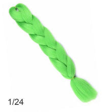 Load image into Gallery viewer, 24Inch Synthetic Long Jumbo Ombre Braiding Hair  For Women Colorful Braids 100g Rainbow Hair Gray  Black Trend Way