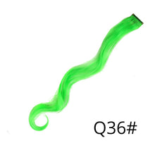 Load image into Gallery viewer, Alileader Synthetic Wavy One Clip In Hair Rainbow Color Curly Clip In One Piece Hair Extensions More Durable Long Curly Hairs