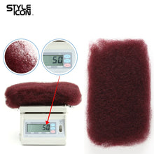 Load image into Gallery viewer, Styleicon Brazilian Afro Kinky Bulk 100% Human Hair For Braiding Remy Afro Kinky Bulk 50g/Pcs Kinky Curly Hair Crochet