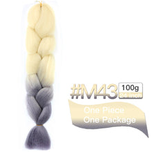 Load image into Gallery viewer, MSTN Synthetic Hair Ombre Long Straight Fake Braiding Hair Extension for Braids Jumbo Hair Hazel Braids Pink Hair Extensions