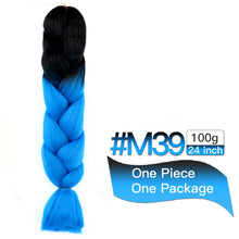 Load image into Gallery viewer, MSTN Synthetic Hair Ombre Long Straight Fake Braiding Hair Extension for Braids Jumbo Hair Hazel Braids Pink Hair Extensions