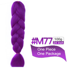 Load image into Gallery viewer, MSTN Synthetic Hair Ombre Long Straight Fake Braiding Hair Extension for Braids Jumbo Hair Hazel Braids Pink Hair Extensions