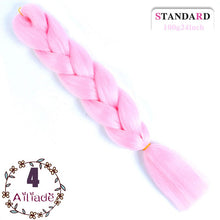 Load image into Gallery viewer, AILIADE 24 inch Jumbo Braids Long Ombre Synthetic High Temperature Braiding Kanekalon Hair Extensions African White Black Women