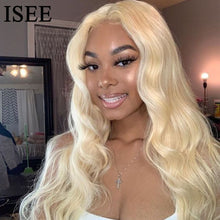 Load image into Gallery viewer, Peruvian Body Wave 613 Lace Closure Wig 150% Density ISEE HAIR Body Wave Honey Blonde 13X4 Lace Front Human Hair Wigs For Women