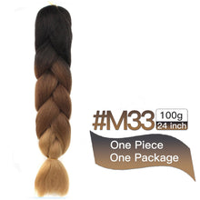 Load image into Gallery viewer, MSTN Synthetic Hair Ombre Long Straight Fake Braiding Hair Extension for Braids Jumbo Hair Hazel Braids Pink Hair Extensions