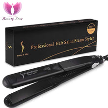 Load image into Gallery viewer, Steam Hair Straightener Ceramic Vapor Hair Curler Salon hair Flat Iron Hair Straightening Iron Curler Styler Hair Styling Tool