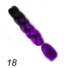 Load image into Gallery viewer, Qp hair 24 inch Ombre Color Synthetic Hair Braids Pre Stretched Wholesale Jumbo Braiding KaneKalon Hair Extensions 100g/pcs