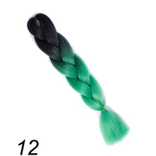 Load image into Gallery viewer, Qp hair 24 inch Ombre Color Synthetic Hair Braids Pre Stretched Wholesale Jumbo Braiding KaneKalon Hair Extensions 100g/pcs