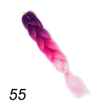 Load image into Gallery viewer, Qp hair 24 inch Ombre Color Synthetic Hair Braids Pre Stretched Wholesale Jumbo Braiding KaneKalon Hair Extensions 100g/pcs