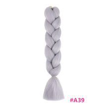 Load image into Gallery viewer, Pervado Hair Burg Brown Grey Ombre Crochet Braiding Hair Extensions One Piece 100g/Pack 24Inch Long Synthetic Jumbo Braids Hair