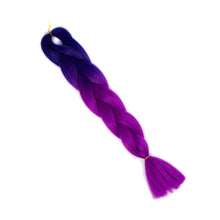 Load image into Gallery viewer, Pervado Hair 1pc 24" 100G/PC Ombre Jumbo Braids Crochet Hair Synthetic Braiding Hair Extension Yaki Bulk Red Green Rasta Color