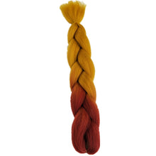 Load image into Gallery viewer, Pervado Hair 1pc 24" 100G/PC Ombre Jumbo Braids Crochet Hair Synthetic Braiding Hair Extension Yaki Bulk Red Green Rasta Color